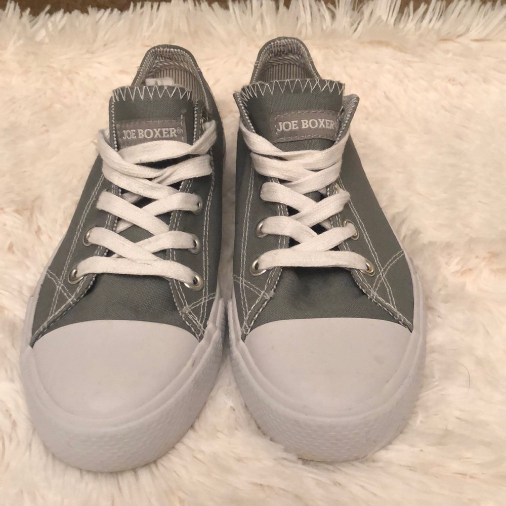 Joe Boxer Stella Lace Up Tennis Shoe Gray Size 8
